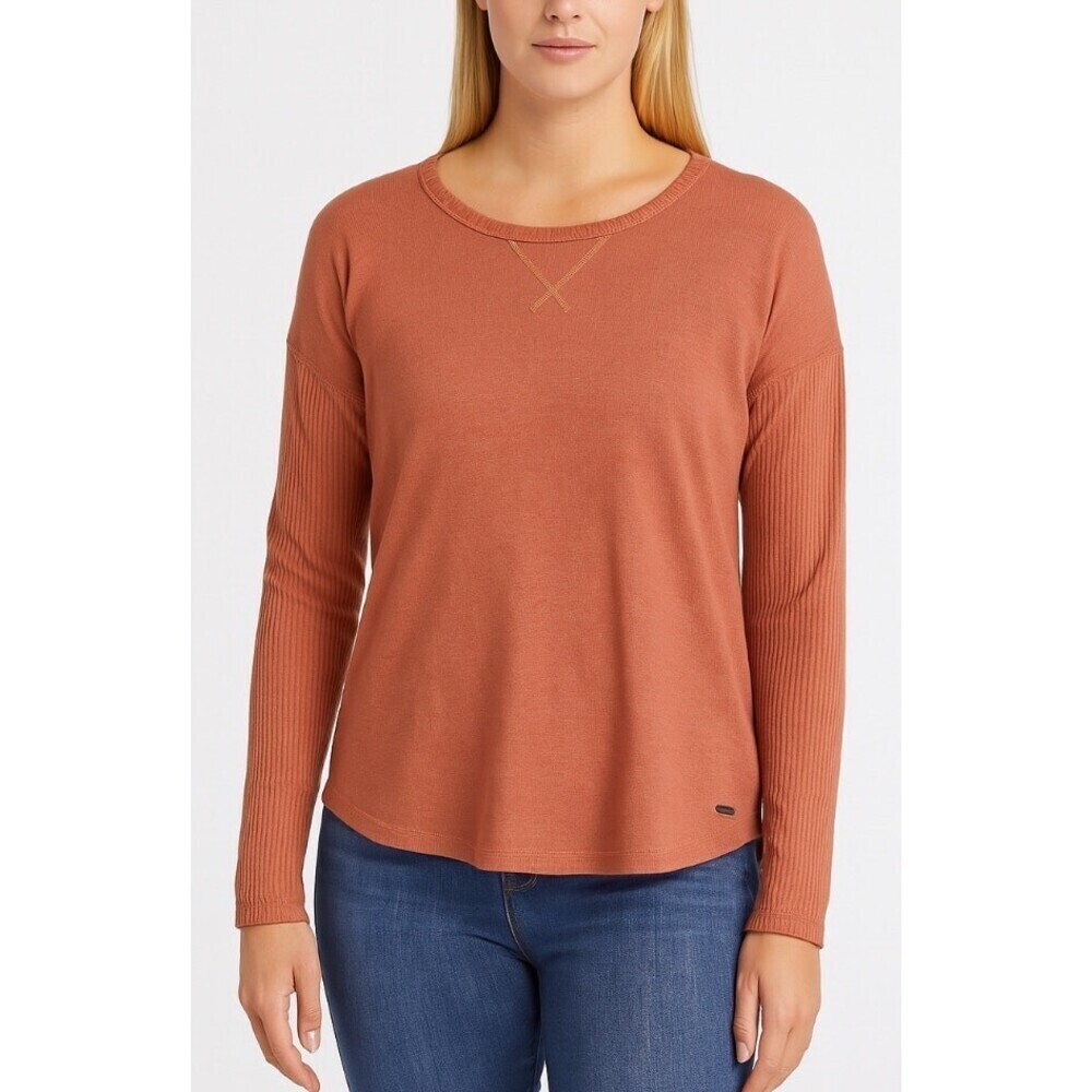 Abercrombie & Fitch Super cozy AF burnt orange long sleeve comfort top SZ MD